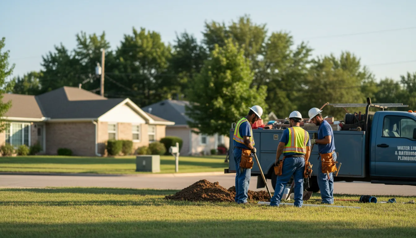 Residential water line and bathroom plumbing service in Saratoga, WY